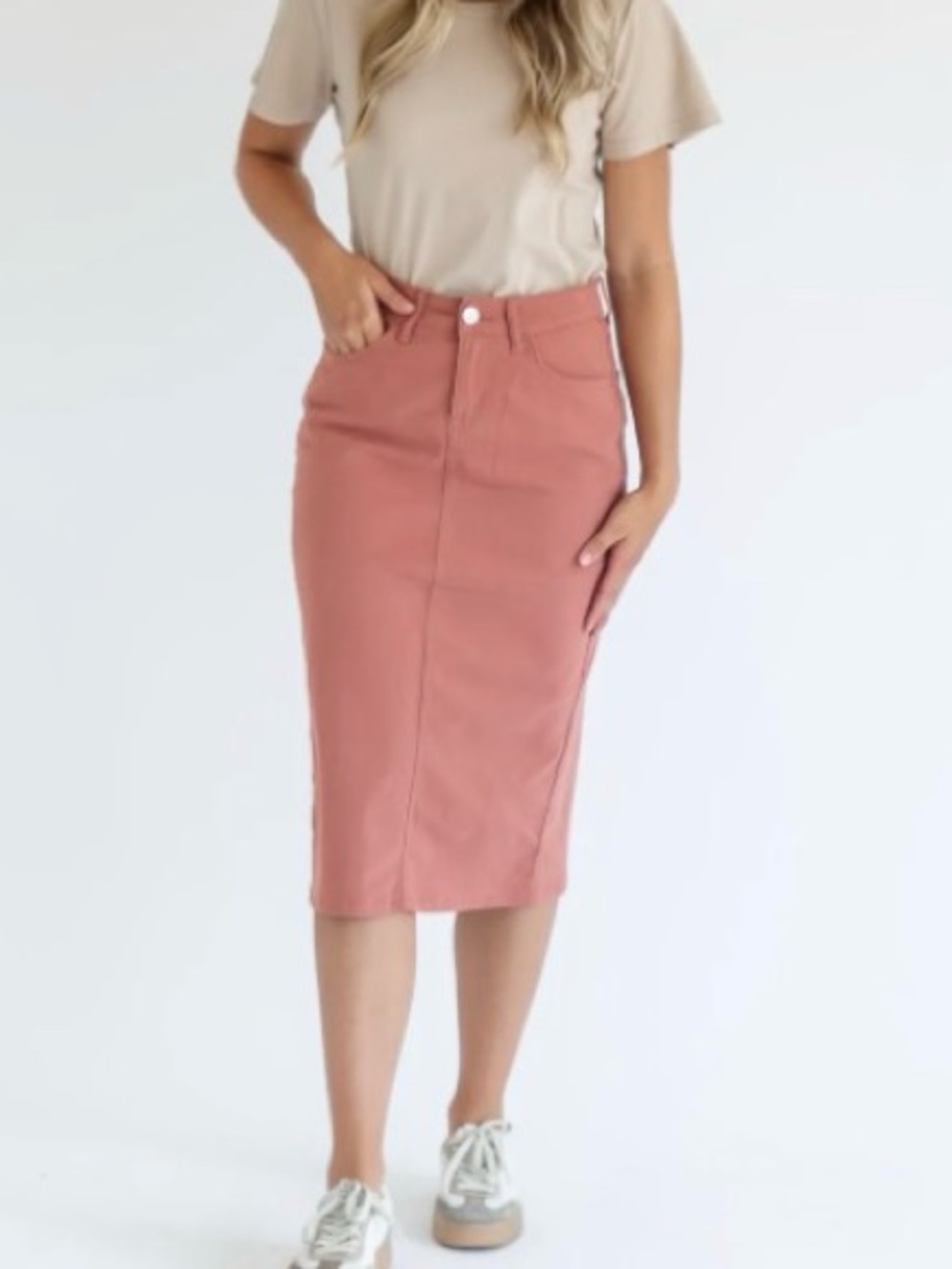 Inherit Remi Sienna Denim Midi Skirt Size